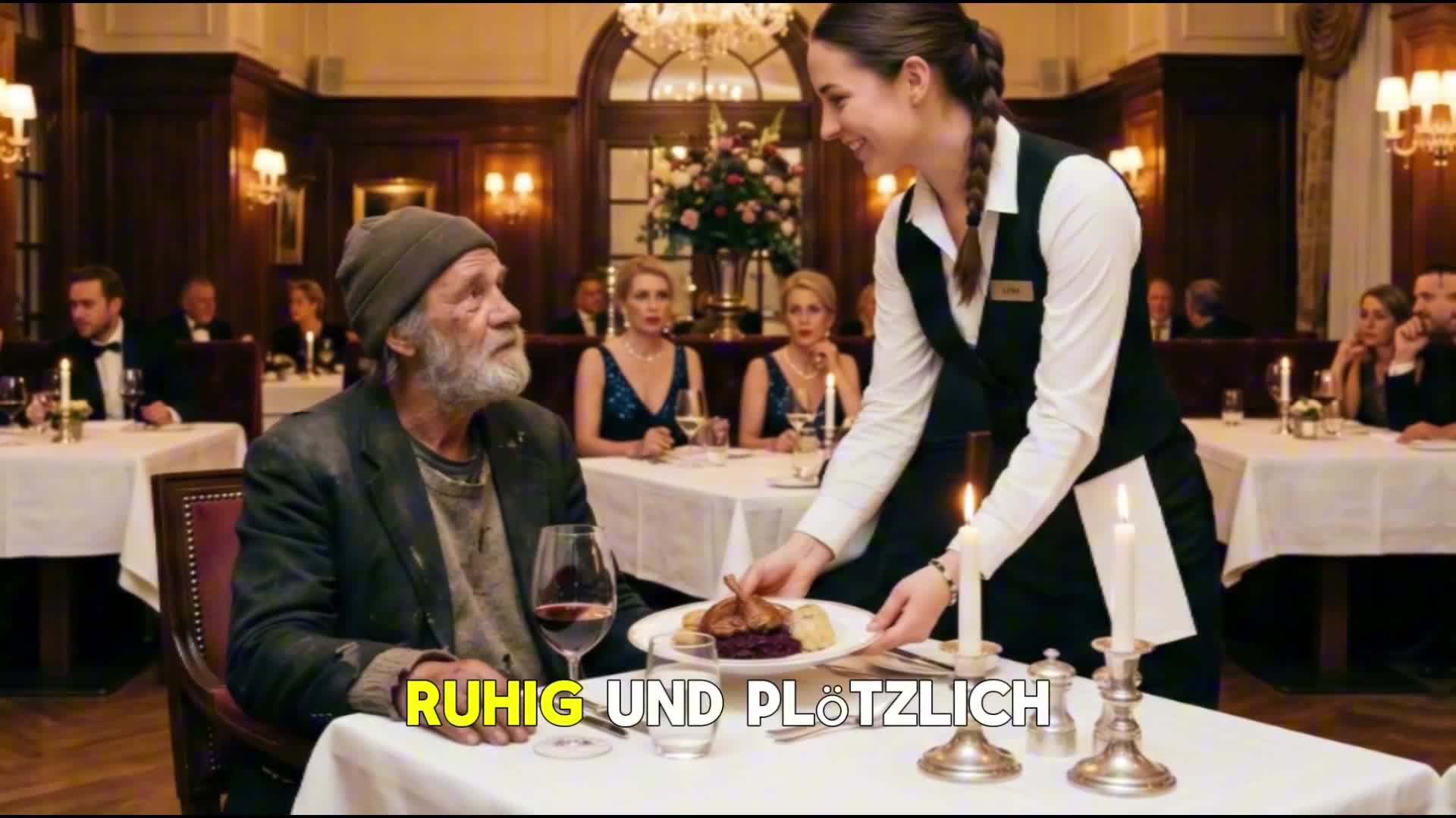 KELLNERIN WIRD GEFEUERT, WEIL SIE EINEN SCHMUTZIGEN ALTEN MANN BEDIENT — SEKUNDEN SPÄTER ENTHÜLLT ER: „ICH BIN DER BESITZER!“ 😱🔥